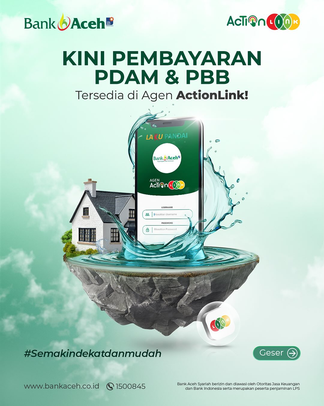 Kini Pembayaran PDAM & PBB Tersedia di Agen ActionLink