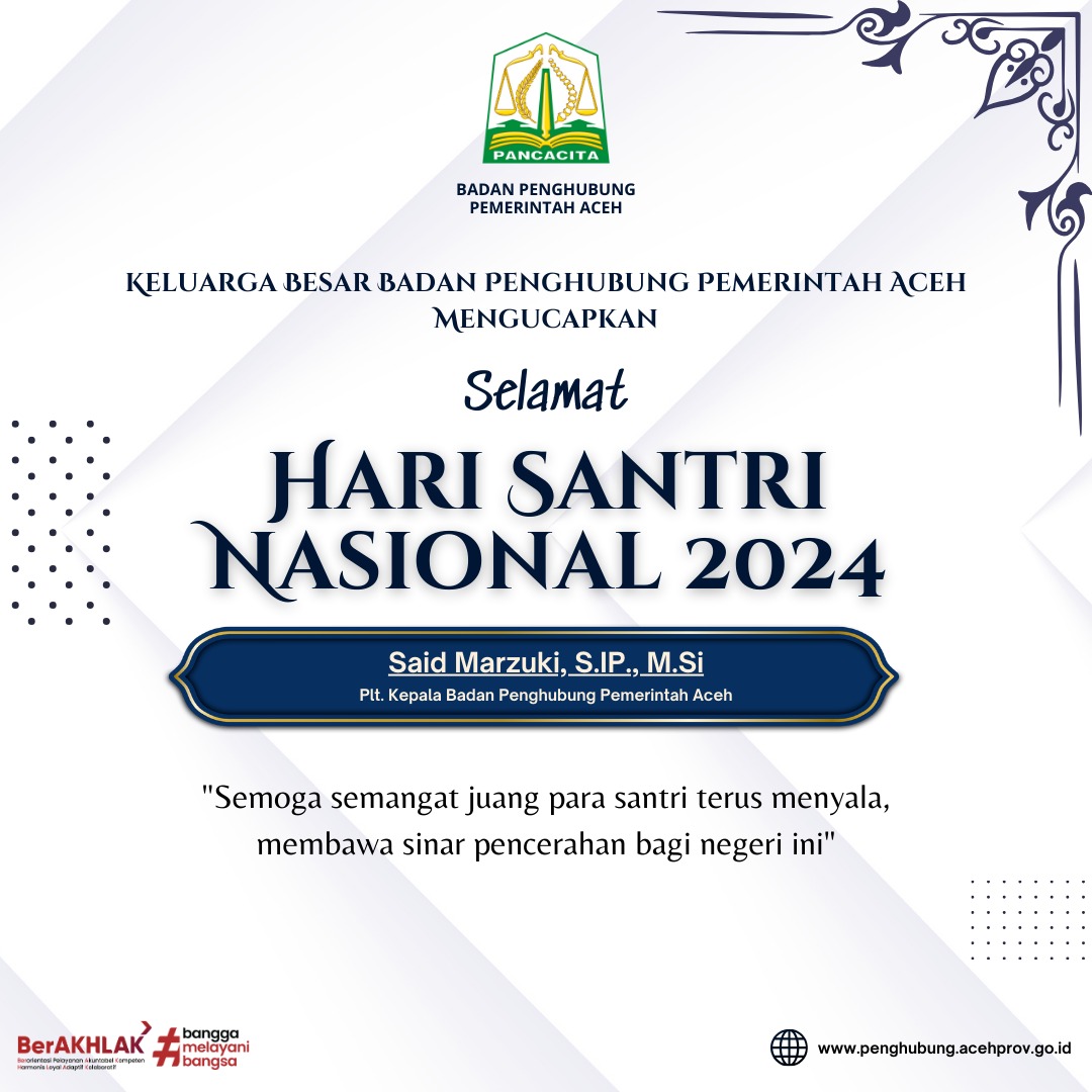 Ucapan Selamat Memperingati Hari Santri Nasional 2024 dari BPPA