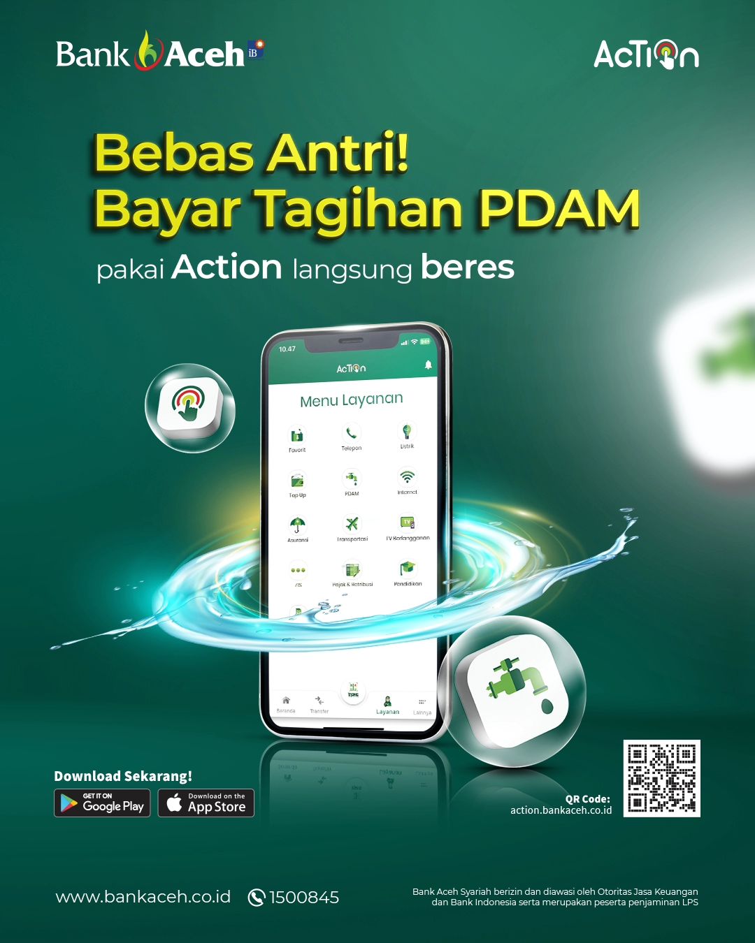 Bebas Antri! Bayar Tagihan PDAM pakai Action langsung Beres