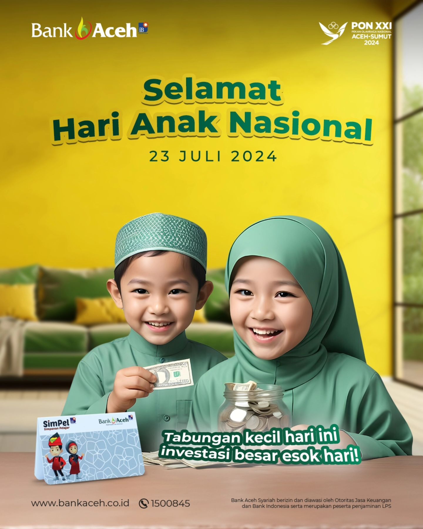 Selamat Hari Anak Nasional 23 Juli 2024 dari Bank Aceh Syariah