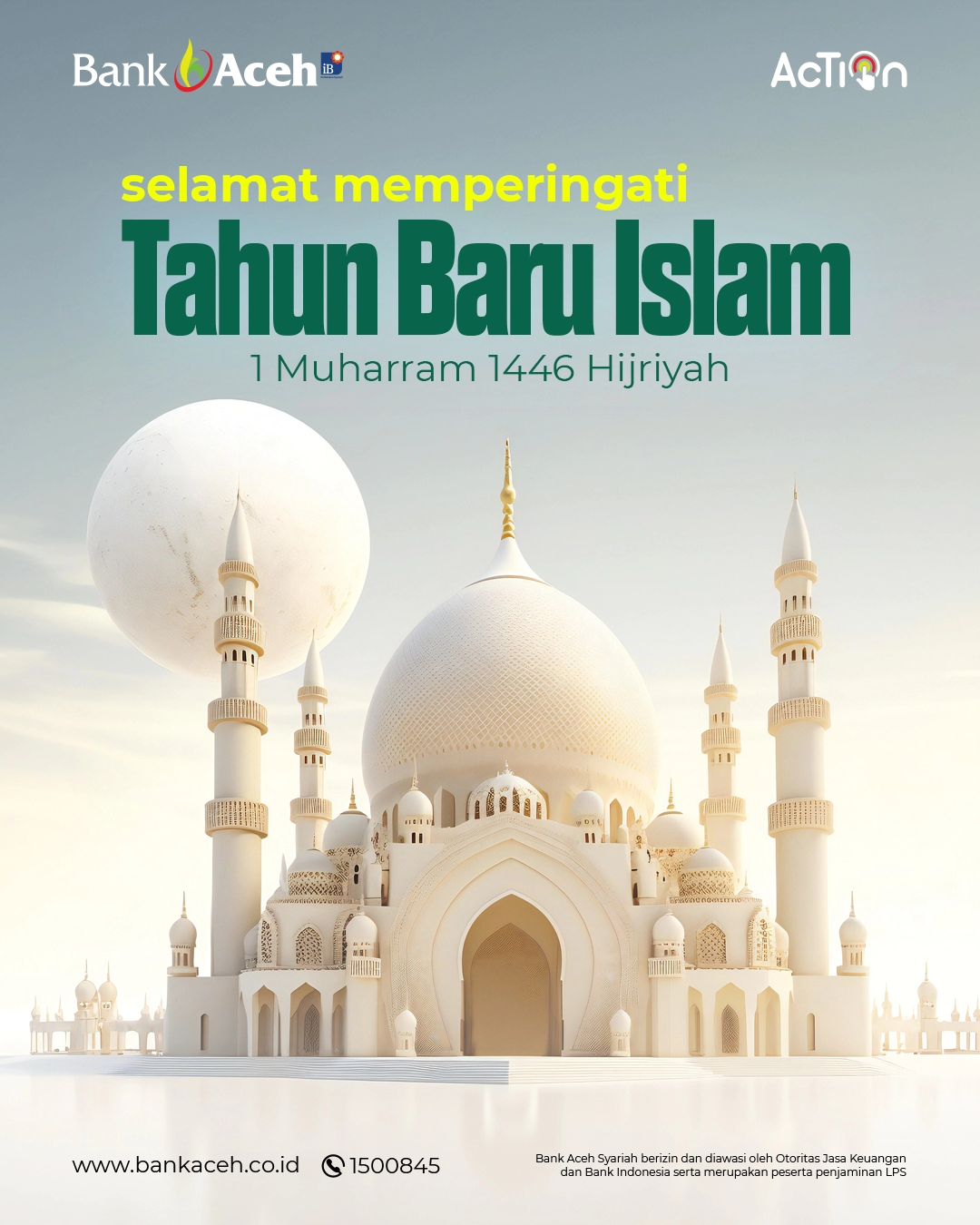 Selamat Memperingati Tahun Baru Islam 1 Muharram 1446 Hijriah dari Bank Aceh Syariah