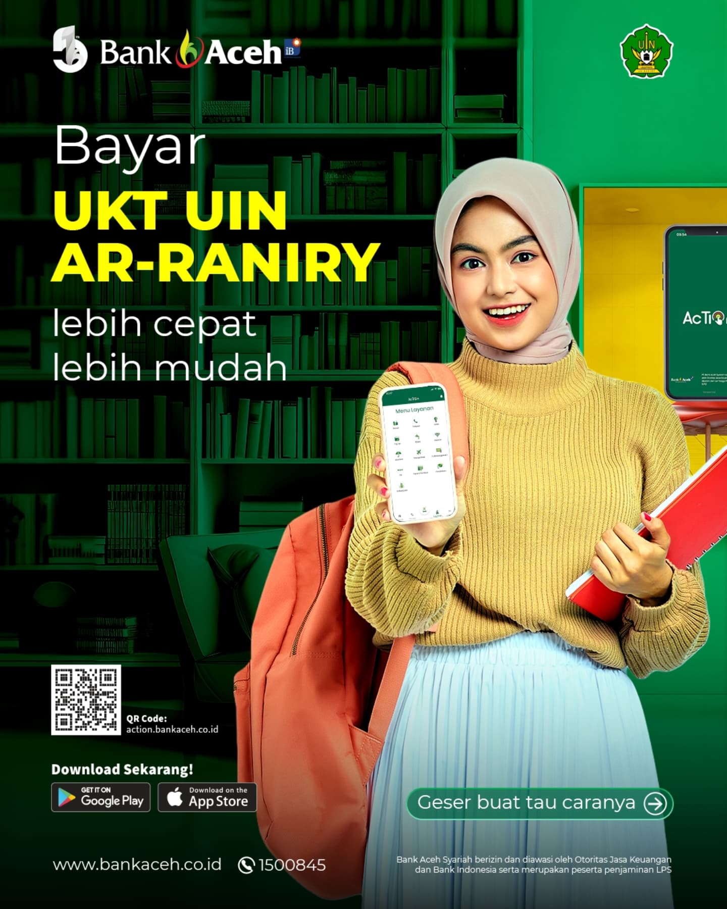 Bayar UKT UIN Ar-Raniry Lebih Cepat Lebih Mudah Pakai Aplikasi Action Bank Aceh